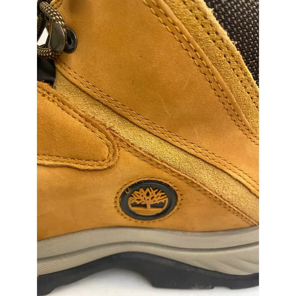 Timberland White Ledge Work Boots Men’s Waterproof‎ Mid Hiker Wheat Nubuck 10